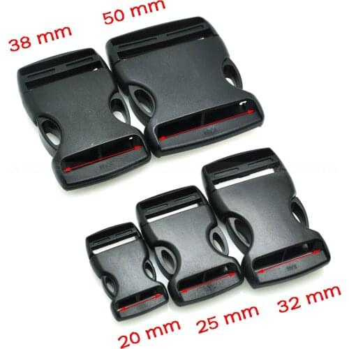 20mm 25mm 32mm 38mm 50mm Plastic Buckle black Arched&Inner Detach Buckle For Backpack Straps Outdoor sports backpack