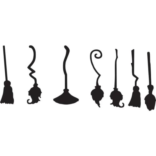 Happy Halloween Broom Metal Cutting Dies DIY Scrapbooking Crafts Card Album Photo Making Embossing Stencil New Dies 2021