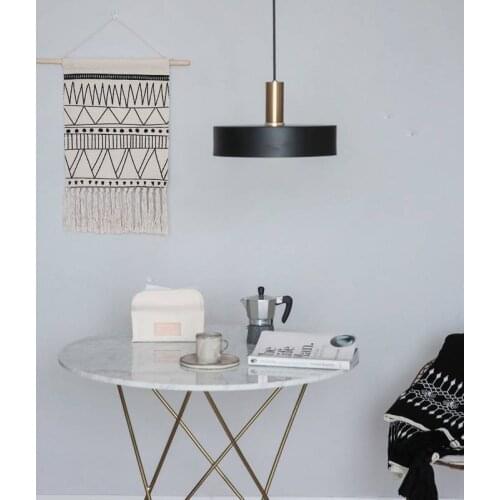 Nordic Moroccan Black and White Tassel Wall Tapestry Flag House Decoration Macrame Hanging Woven Art Macrame Tapestry Boho