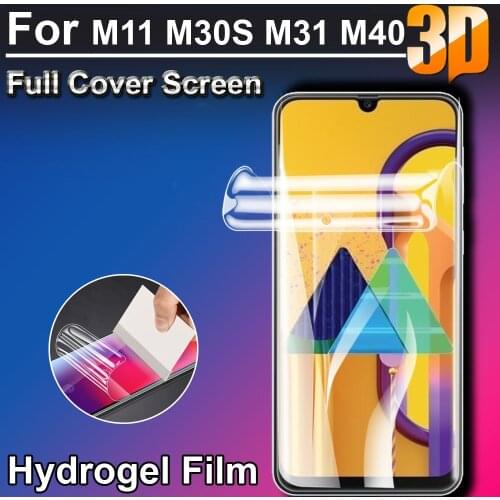 HD 3D Ultra Clear Soft LCD Full Coverage Screen Protectors For Samsung Galaxy M11 M30S M31 M40 Hydrogel Films(Not glass)
