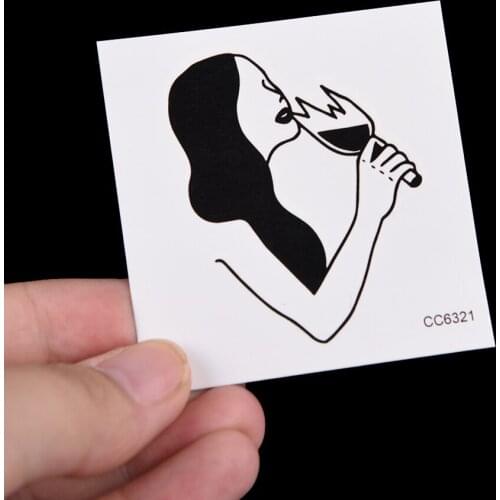 1PC 6Cmx6Cm Makeup Drinking Women Tattoo Arm Body Art Waterproof Temporary Tattoo Stickers