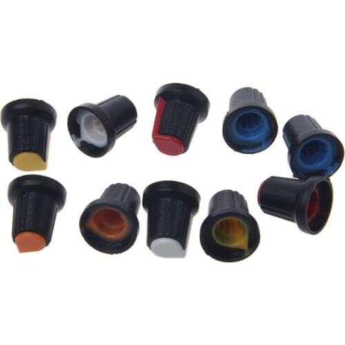 10Pcs/Set Potentiometer Shaft Control Rotary Knob Cap 15mmx17mm #RW1209