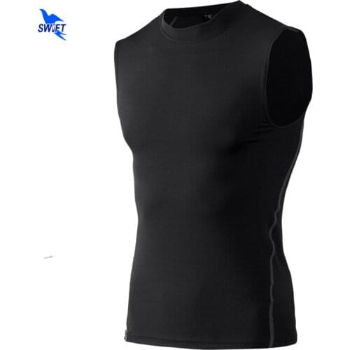 2020 Summer Running Vest Men Compression Shirt Sleeveless Breathable Skin Tight Fitness Excercise Tank Tops Quick Dry Sportswear