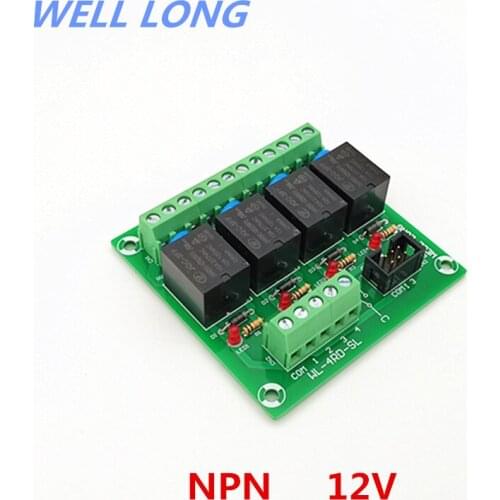 4 Channel NPN Type 12V 15A Power Relay Interface Module,HF JQC-3FF-12V-1ZS Relay