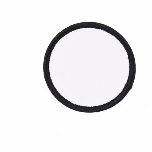 50pcs Sublimation heat transfer for trendy elements simple and personalized in high quality signature style Fabric Badge Round