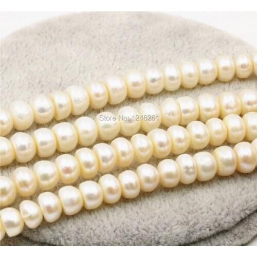 7-8mm Natural White Freshwater Pearl Lucky Loose DIY Beads Stones Abacus Jewelry Making Design Girls Hallowmas Gifts Accessories