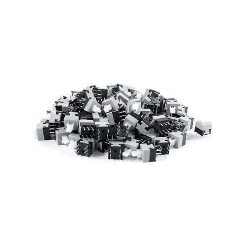 8.5x8.5mm 6-Pin DIP Locking White Push Button Torch Switch 30VDC 0.5A