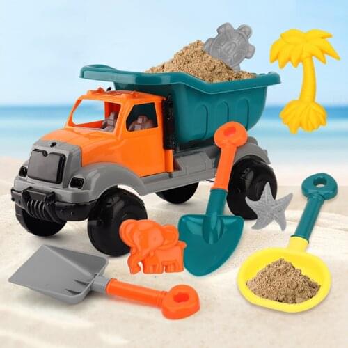 8Pcs Children Beach Toys Set Multifunctional Water Sand Toy Set Construction Vehicle Beach Toy Set For Beach Garden Sandpit