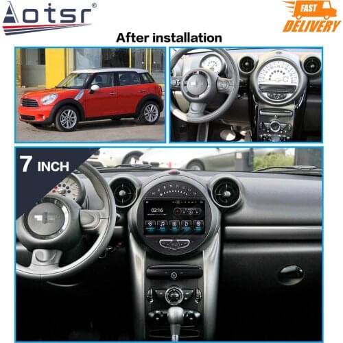 7" Radio Car Multimedia Player For BMW Countryman Mini R60 2014 Car Android 10.0 BMW Mini Cooper GPS Video Recoder Navigation