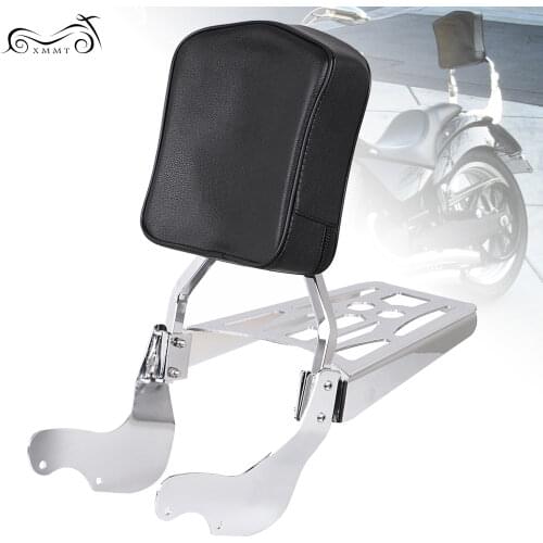 Motorcycle Passenger Detachable Backrest Sissy Bar Luggage Rack For Victory 03-Up Kingpin Deluxe Vegas 8 Ball Premium Low