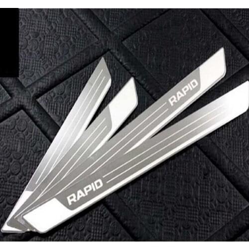 Free shipping Stainless Steel car accessories For Skoda Rapid 2012 2013 2014