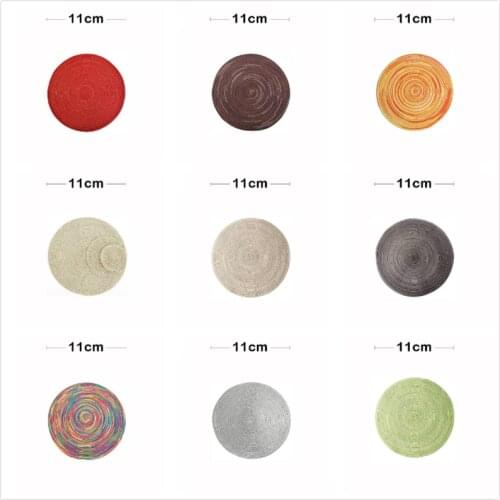 Free Shipping - Home Decoration Round Weaving Place Dining Table Pad, 11cm Heat Resistant Kitchen Anti-Skid Mat