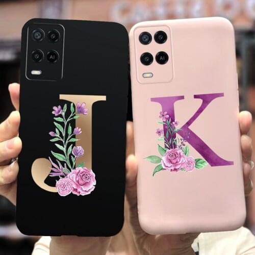 For Oppo A54 A74 A94 Case Cute ABC Simple Fashion Letters Cover For Oppo A54 Case CPH2239 Oppo A74 A 94 OppoA94 Phone Back Cover