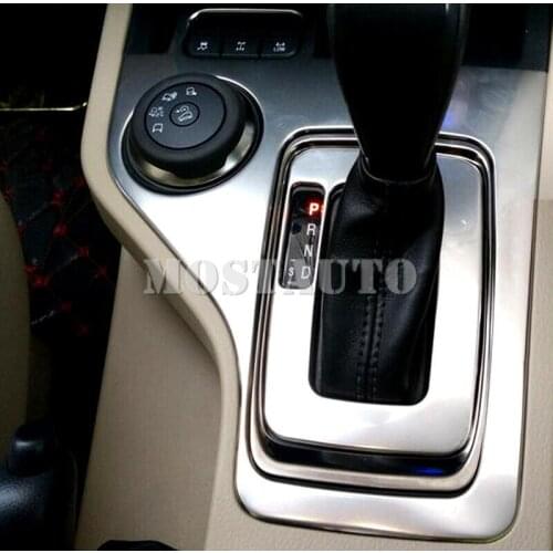 For Ford Everest SUV 4DOOR 2015-2017 Stainless Interior Gear Position Panle Cover Trim 2pcs Car Accessories Interior Car Decor