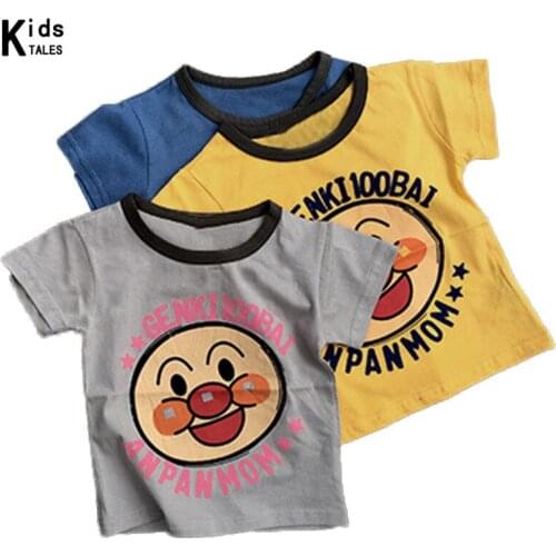 2020 Boy Girls Short Sleeve T-Shirts Baby Cartoon Printed Tee Tops Children Cotton Clothes For Summer Kids Suit RW-163