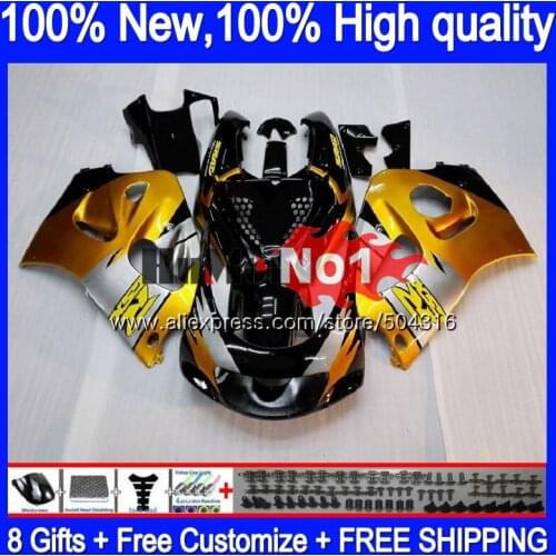 Body For SUZUKI SRAD GSXR 750 600 GSX-R600 Golden black 11MC.2 GSXR750 1996 1997 1998 1999 2000 GSXR600 96 97 98 99 00 Fairing