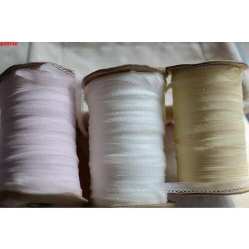 Free Shipping 10 Meters Smooth Thin High Quality Lace Decoration Ribbon Fabric Furnishing Warp Knitting DIY Scrapbooking 10mm