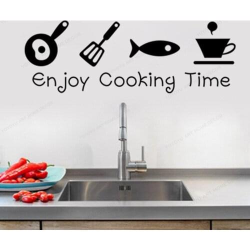 Kitchen Utensils Vinyl Decal Wall Stickers Home Kitchen Decor removable wall Art muralHJ195