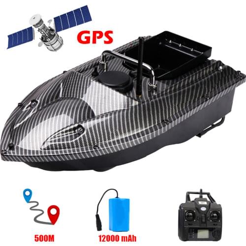 Intelligent Wireless Cruise Control GPS Camouflage RC Bait Boat 500M Dual-Motor Drive LED Light Fish Finder Fishing Boat Ship
