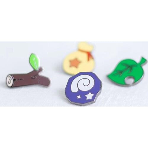 Fashion Cute Fossils Bag Bells Tree Branch Leaf Hard Enamel Pin Backpack Pins Decor Animal Crossings Fans Collection Badge Gift