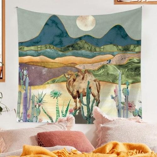 Cactus series tapestry Living room home decoration wall hanging Bedroom bedside background wall hanging cloth