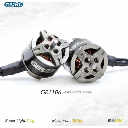 GEPRC GEP-GR1106 4500KV 6000KV 7500KV 2-4S small Brushless Motor for DIY FPV indoor racing drone