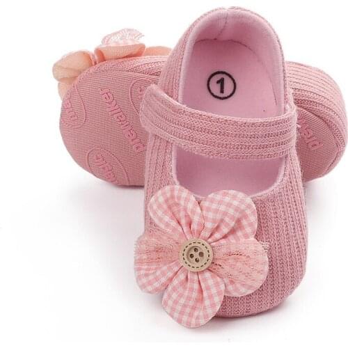 Infant Newborn Unisex Soft Sole Crib Shoes Flower Cotton Prewalker Baby Boy Girl First Walkers Clothing Kids