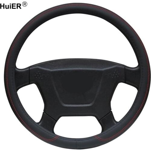 Car Trunk Steering Wheel Cover Artificial Leather Wrap Bus Truck For 36 38 40 42 45 47 50 CM Universal Braid on Steering-wheel