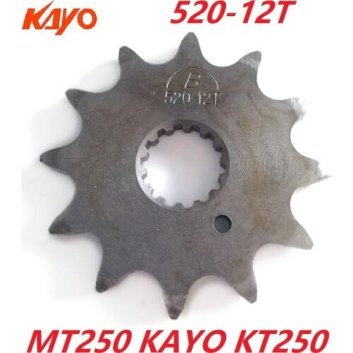 Front chain sprocket 520 size 12 teeth for for Loncin MT250 kayo KT250 hengjian 2 stroke DT230 Motorcycle dirt bike