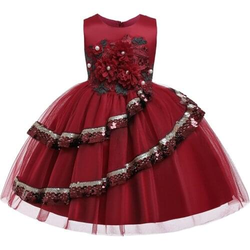Kids Dresses For Girls Elegant Princess Wedding Dress Children Vintage Evening Party Dress Christmas Prom vestidos 3 8 10 Years