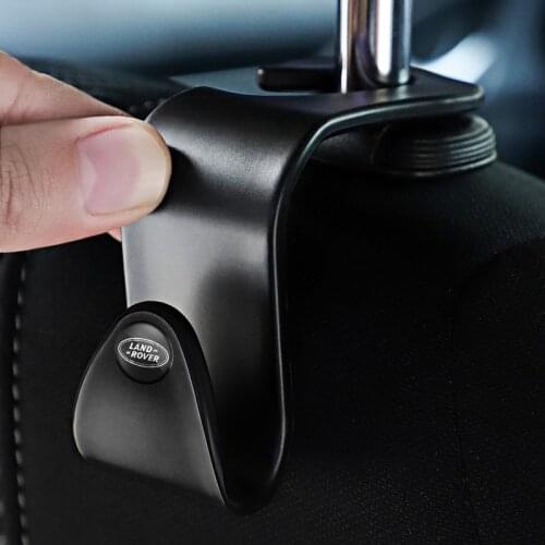 A Pair Portable Car Seat Back Hooks Hanging Bag Rack Accessories For Land Rover Range Rover Evoque Freelander Defender SV SVR