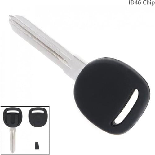 Transponder Ignition Car Key Shell Fob Replacement Uncut Blade Blank with 46 Chip for Chevrolet Key Case