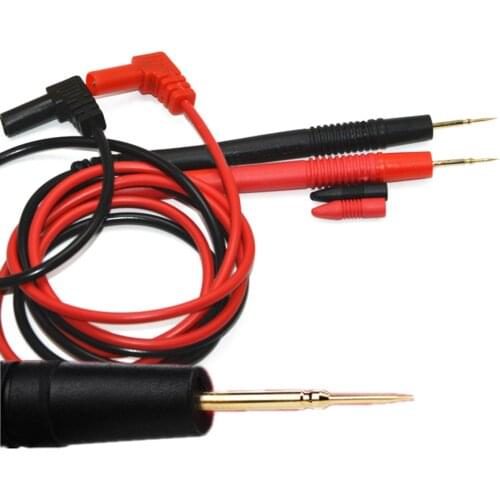 1 Pair 1000V 10A Mayitr Multimeter Meter Test Leads Probe Copper Sharp Needle With Universal Plug Cable Length 900mm for LED SMD