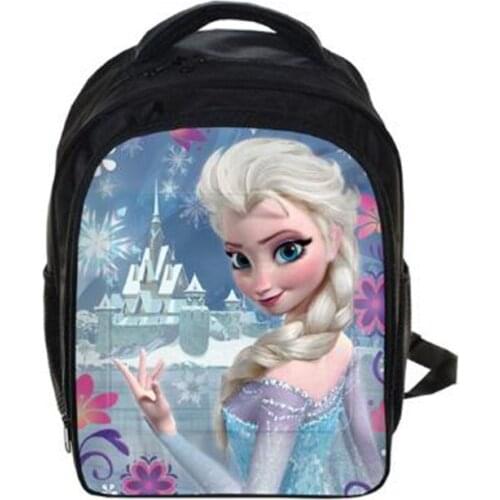 New cartoon princess print shoulder bag children snow queen school bag shoulder bag girls kindergarten school bag Elsa backpack