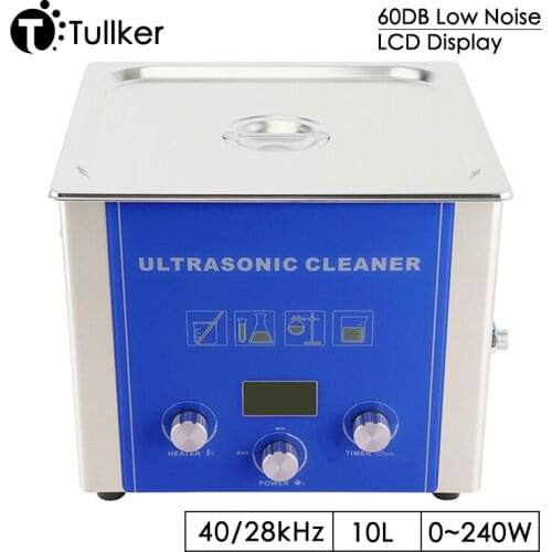 10L Ultrasonic Cleaner Bath Lab Low Noise Gun Clinic Tools Dirty Oil Remove Car Part Carbon Ultra Sonic Clean Washer Tank 240W