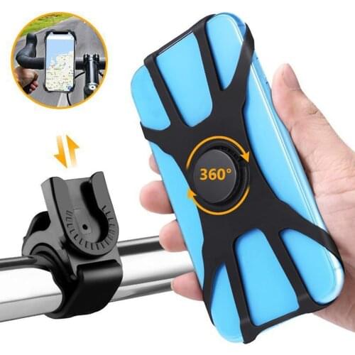 Bike Phone Holder Removable 360 Degrees Bicycle Mobile Cellphone Holder Motorcycle Suporte Celular For iPhone Universal Dropship