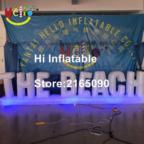 1 m high LED light advertising inflatable illumination letter alphabet
