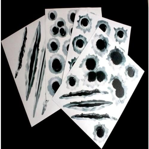 1 Funny Car Side Sticker 3D Bullet Hole Car Side Decal Car Motorcycle Scratches Realistic Bullet Hole Waterproof Decorative Stic