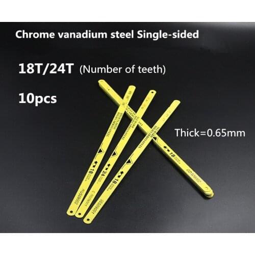 10pcs/set 18T/24T 320x13mm High speed steel woodworking alloy steel saw blade single sawtooth Hand steel saw blade Free Shipping