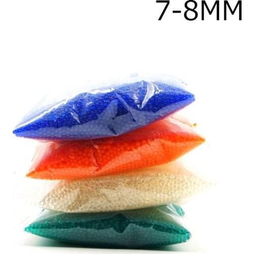 7-8mm 10000Pcs Colored soft crystal water paintball gun bullet grow water beads grow balls water gun toy for childs gifts