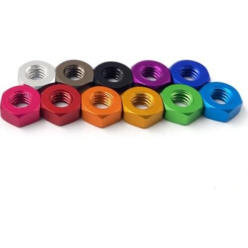 20pcs M4 Aluminum alloy color nuts hex nuts screw cap