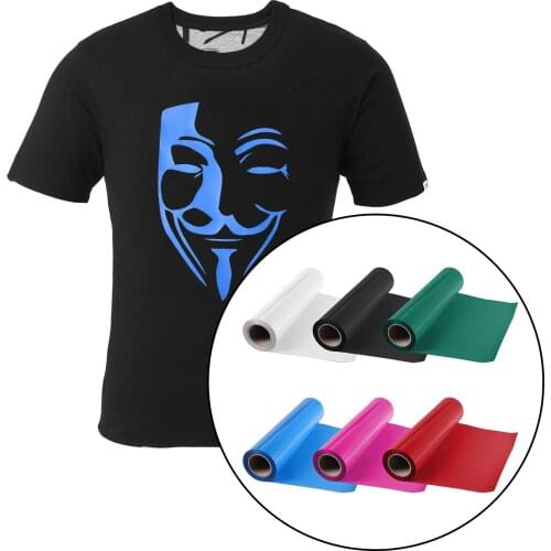 25 x 50cm HTV Heat Transfer Vinyl Film Iron-On Craft Vinyl for DIY T-Shirts Clothing Hat Fabrics Printing DIY Pattern Crafts