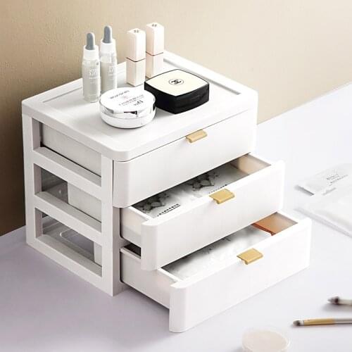 3-layer Durable Drawer Makeup Organizer Box Desk Storage Box Plastic Document Sundries Holder Cosmetic Storage Organizer Desktop