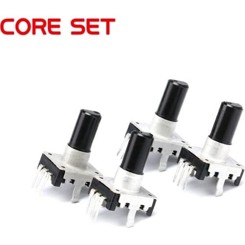 5pcs 360 Degree Rotary Encoder EC12 E12 Audio Encoder Coding 3Pin Handle Long 15MM
