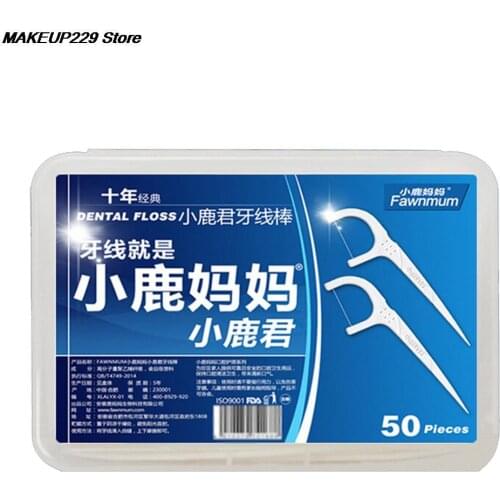 50Pcs/lot Dental Toothpick Flosser Oral Floss Teeth Stick Tooth Picks Interdental Brush Teeth Clean Dental Floss Stick