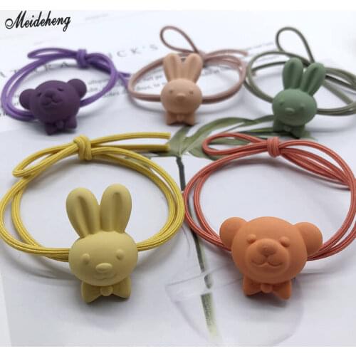 Acrylic Rabbit Bear Big Beads For Jewelry Making Keychain Korean Trend Hair Rope Ornament DIY Decoration Beads Accessory
