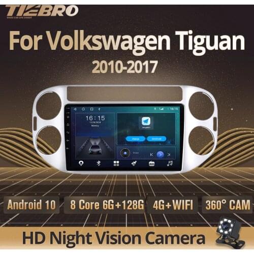 TIEBRO 2 Din Android 10 Car Radio For Volkswagen Tiguan 2010-2017 Car Multimedia Player Navigation Car Stereo With Screen Dvd