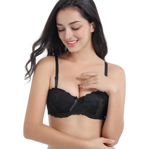 Strapless Bra Wedding-Brassiere Half Cup Bra Lace Underwear Women Bralette Push-Up Sexy Lace Lingerie
