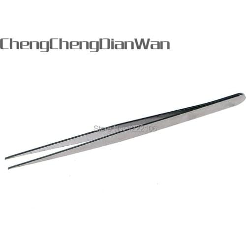 ChengChengDianWan New Stainless Steel Industrial Anti-static Tweezers watchmaker Repair Tools Excellent Video Game 50pcs/lot