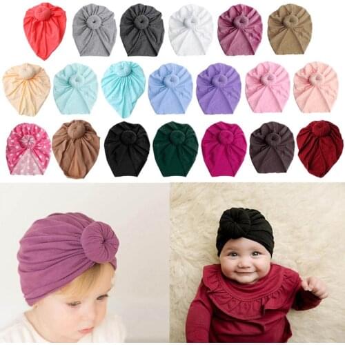 Baby Turban Top Knot Hat Toddler Kids Boy Girl India Beanie Hat Lovely Soft Newborn Headwear Photography Props Accessories C5AF